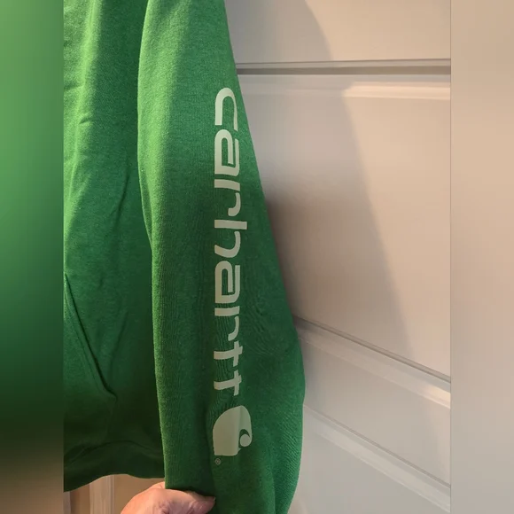 Carhartt Men's Vibrant Green HoodieLarge - Picture 3 of 5